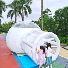 Inflatable Bubble Camping Tent Outdoor Tunnel Clear Top Garden Transparent Dome