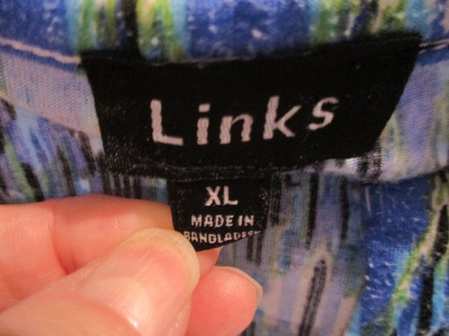 Women's Links Multicolor Blouse/Top 3/4 Sleeve Size: XL - Picture 2 of 6