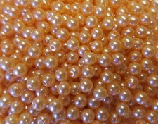 1,000 pcs Peach Loose Artificial Plastic Pearls Pastel 6mm Round Craft Beads