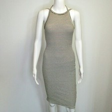 Silence + Noise Striped Stretch Harness Backless Dress Urban Outfitters size XS