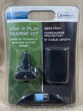 Hyperkin Stay N' Play Battery & Charger Cable Charge Kit for Xbox 360 BRAND NEW