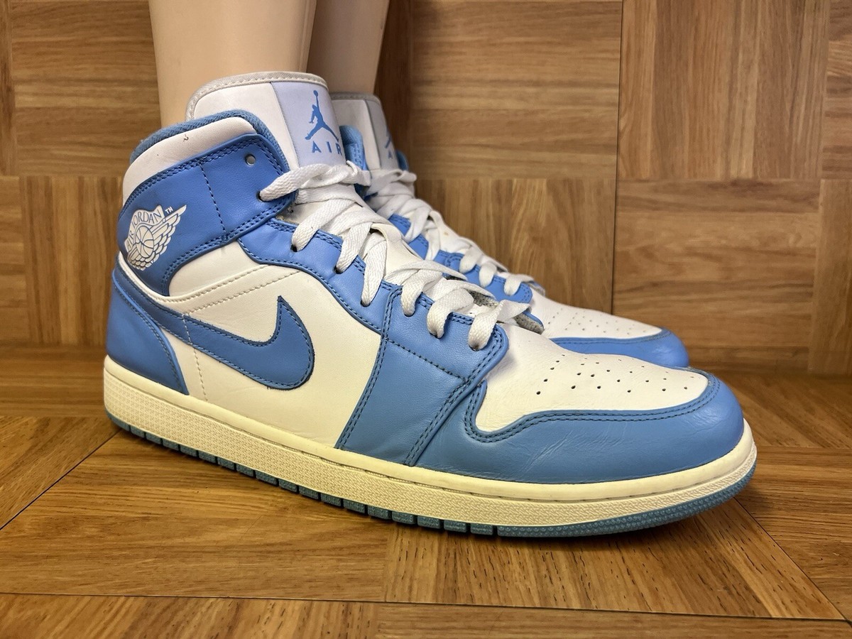 RARE? Sz 14 - Nike Air Jordan 1 Mid UNC - 554724-106 Carolina 