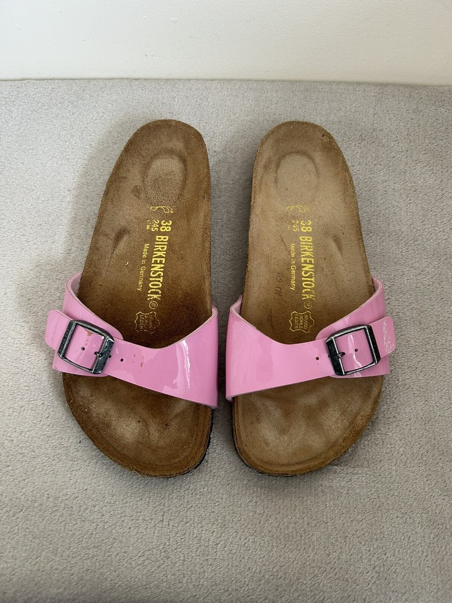 Pink Birkenstock Madrid Patent Tomato Birkenstock Madrid Red