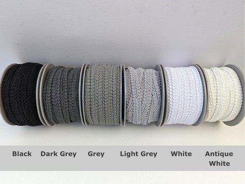 Gimp braid upholstery trim 15mm width scrolled for furniture lampshade per metre - Picture 15 of 45