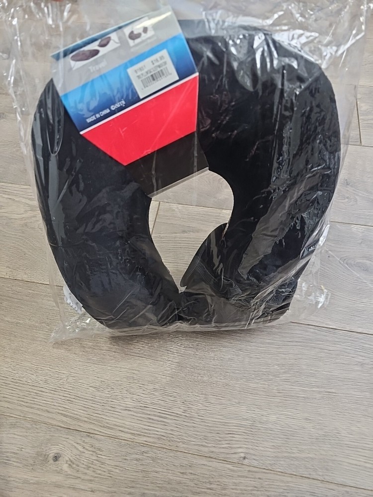 Memory Foam Travel Neck Pillow with Eye Mask for Airplane Comfort