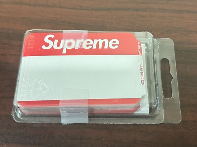 Brand New Supreme Red Name Tag Stickers FW20 100 Count
