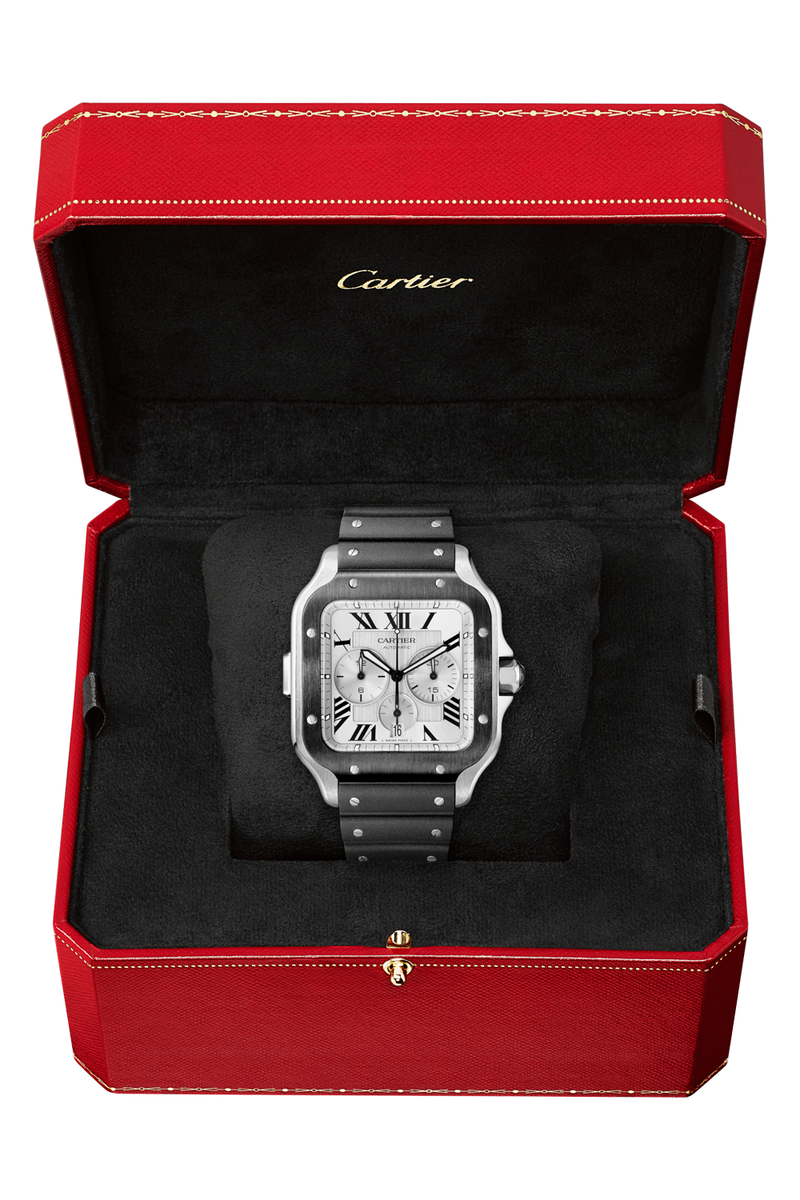 Cartier Santos de Cartier Chronograph X-Large SS Black Ceramic