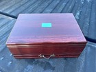 Reed & Barton Storage Chest Wood Flatware Case Silverware Wood Drawer Box Eureka