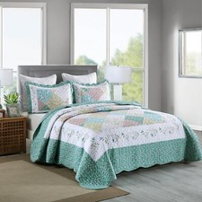 3Pcs Printed Quilts Bedspreads Set Bedding Coverlet Set 2022 Lily