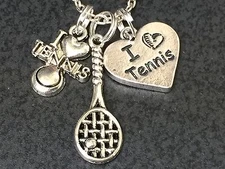 I Love Tennis Charms Only No Necklace
