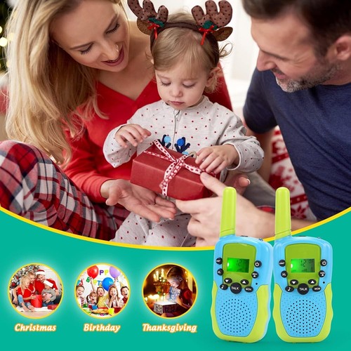 PELOSTA 2 Pack Walkie Talkies for Kids, Electronic Toys with 22 Channels & Fl... - Picture 4 of 7