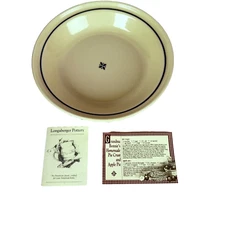 RARE 1991 NEW Longaberger/Roseville Pottery Grandma Bonnie's Pie Plate NIB