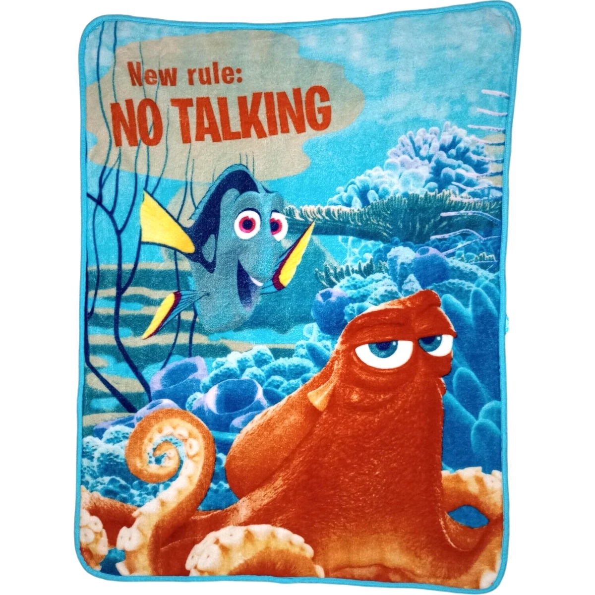 Disney Finding Dory Blanket Octopus New Rule No Talking Fleece Thrown Nemo  40x50 | eBay