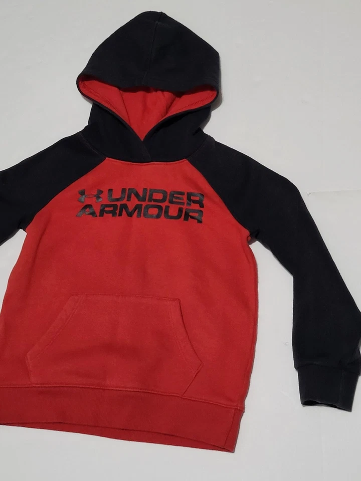 (#4) Under Armour Black And Red Long Sleeve Pullover Hoodie Size Toddler 5 - Image 4 of 4