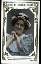 CHOCOLATE IMAGE GUERIN BOUTRON / ARTIST ACTRESS OPERA Miss VALLANDRI in MANON
