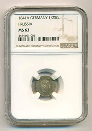 Germany States Prussia Friedrich Wilhelm IV 1841 A 1/2 Silver Groschen MS63 NGC