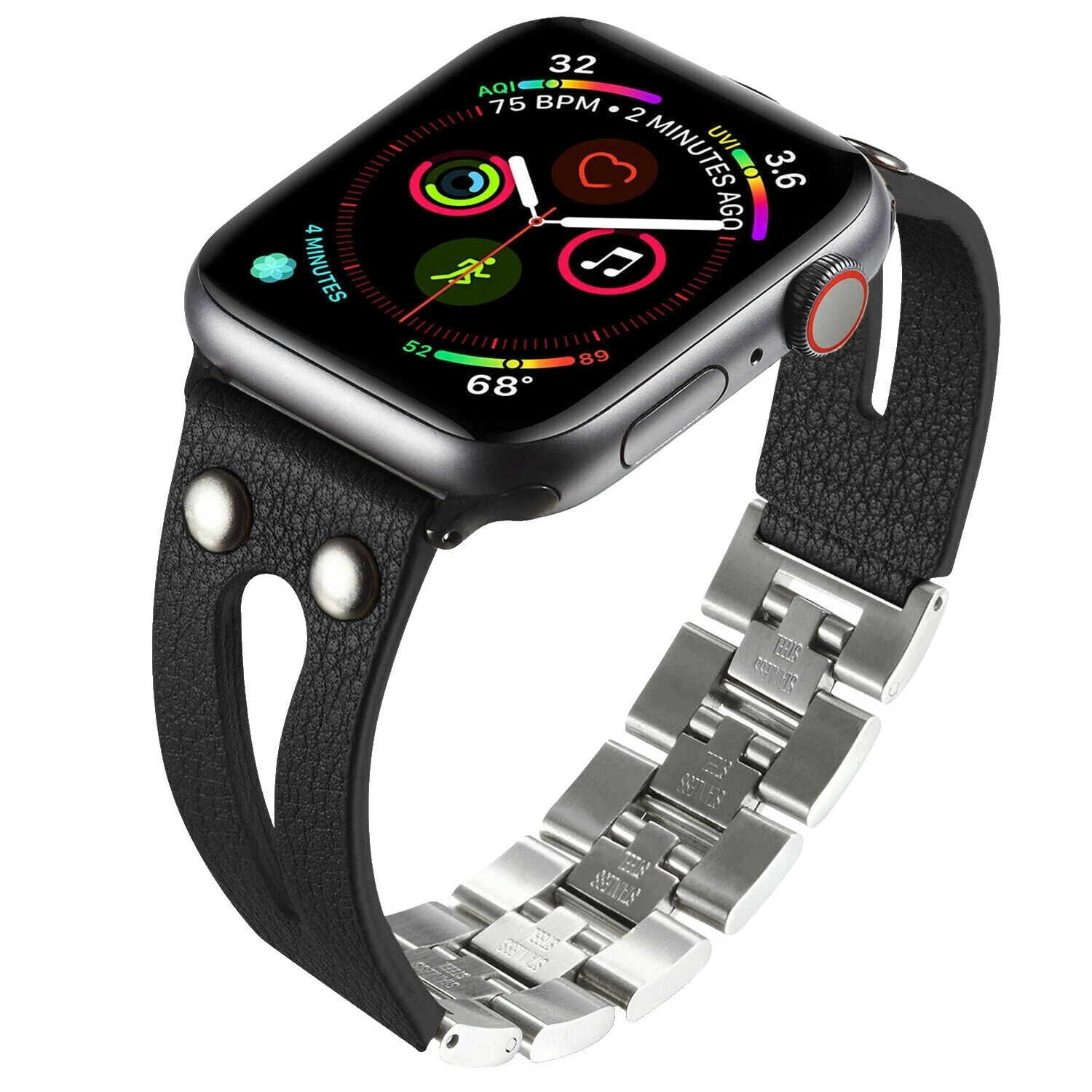 Leather Milanese/Mesh Band Wristwatch Bands