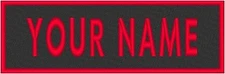 Custom Embroidered 6" x 2" Name Tag Patch With VELCRO® Brand Fastener #15