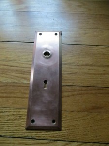 VTG Brass Finish Back Plate Escutcheon 2/" x 1/" 10 Lot of