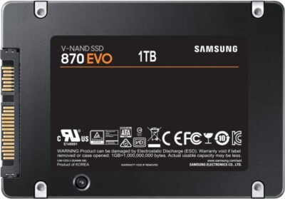 Samsung 870 EVO 1TB Internal SSD SATA 2.5'' MZ-77E1T0B/AM BRAND NEW SEALED