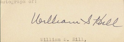 WILLIAM S. HILL - SIGNATURE(S)