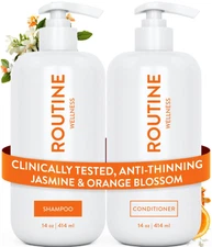 Routine Wellness Anti-Thinning Shampoo & Conditioner Jasmine Orange Blossom NEW