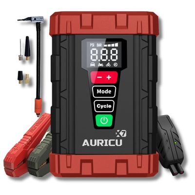 #ad X7 1750A Jump Starter amp; 12V Lithium Battery Booster Pack w 150psi Air Compressor $99.99