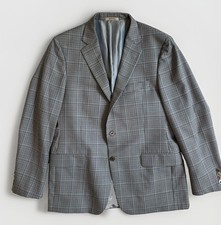 Hickey Freeman Milburn II Mens 42R Navy Check...