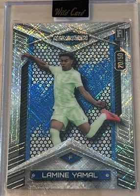 ⚽️ Lamine Yamal - 2024 Wild Card Alumination Silver Laser (RC) /50 🔥 Sealed