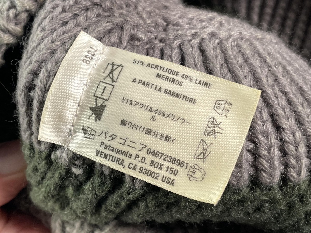 Patagonia Beanie Mens One Size Gray Green Visor Brim Bill  display picture 1