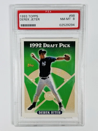 1993 TOPPS DEREK JETER #98 ROOKIE HOF PSA 8