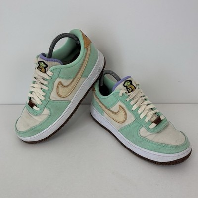 Nike Air Force 1 '07 LX Happy Pineapple Schuhe Turnschuhe Größe 6 UK Damen grün