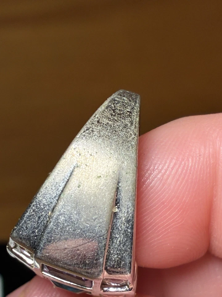 Juego de anillos y collar de colección FAS 925 banda cuadrada multicolor talla 8 Foto 4 de 4