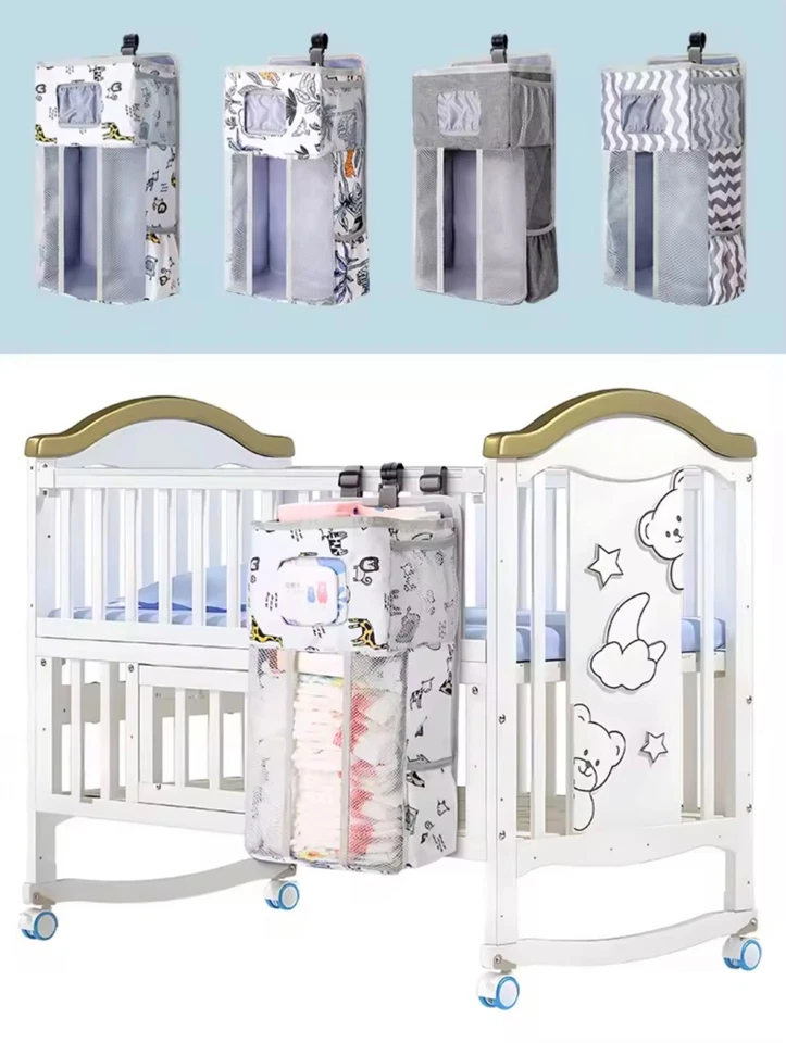Baby Diaper Hanging Organizer Diaper Stacker for Changing Table Crib Hanging Cla - Image 2 of 4