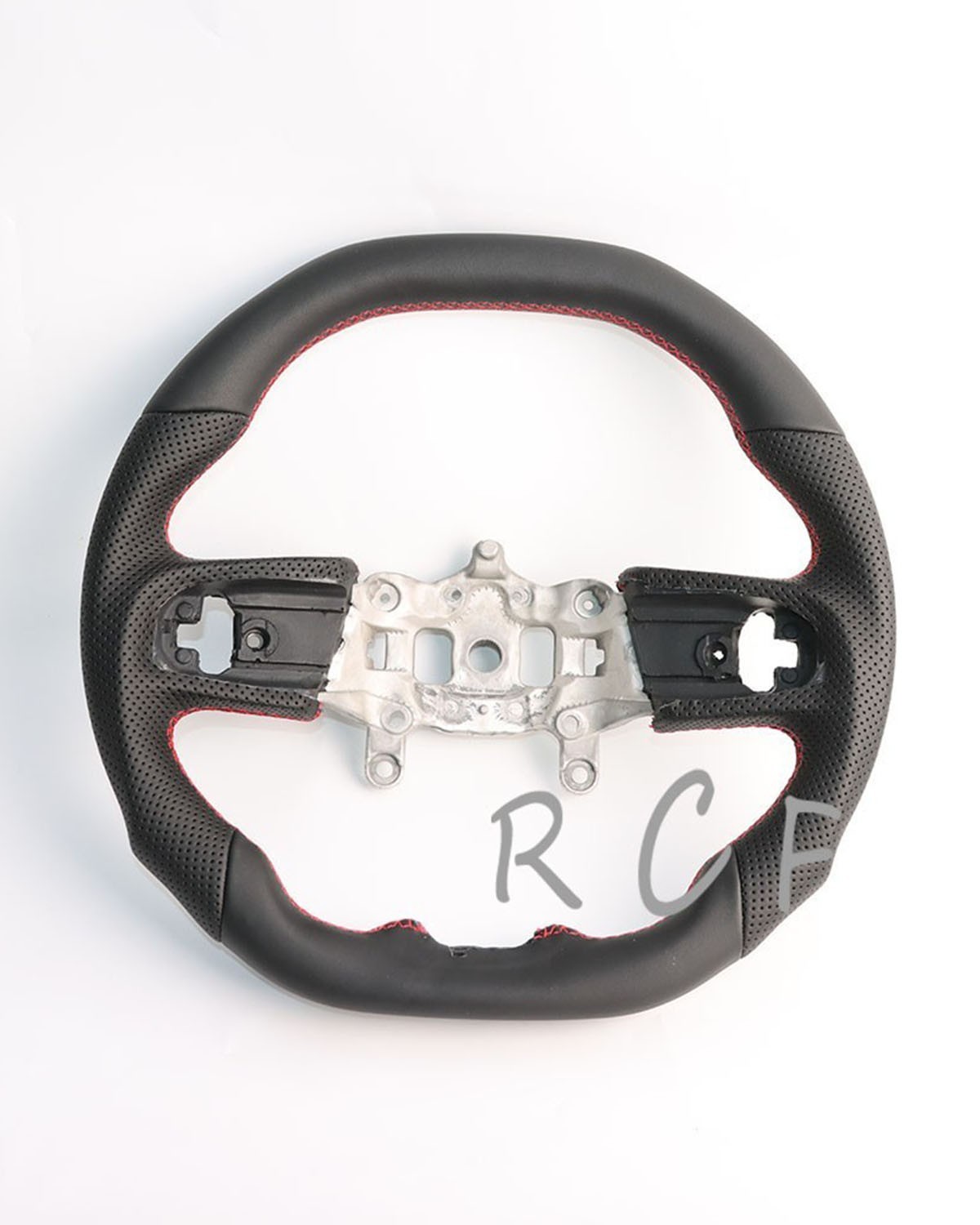 Full Leather Flat Top Steering Wheel For Jeep JL Wrangler Gladiator 2018-2025