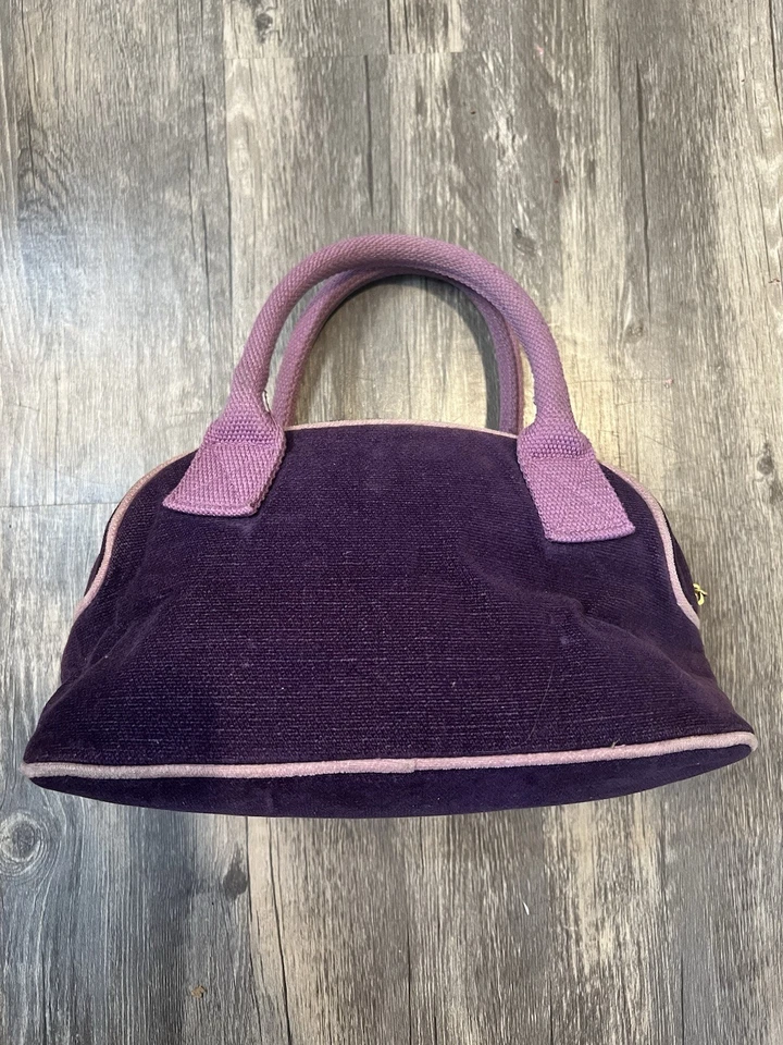 Victoria’s Secret Vintage Y2K Púrpura Terciopelo Bolso Dorado Corazón Glamour Mini Bolso Foto 4 de 4