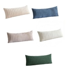 Long Accent Pillow Cover for Bed Backrest and Relaxed Indoor Support Use