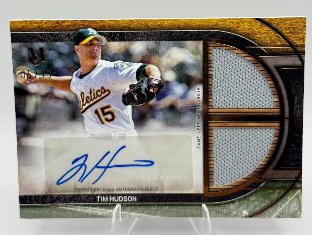 2025 Topps Museum Collection Tim Hudson Signature Swatches Dual Relic Auto /99
