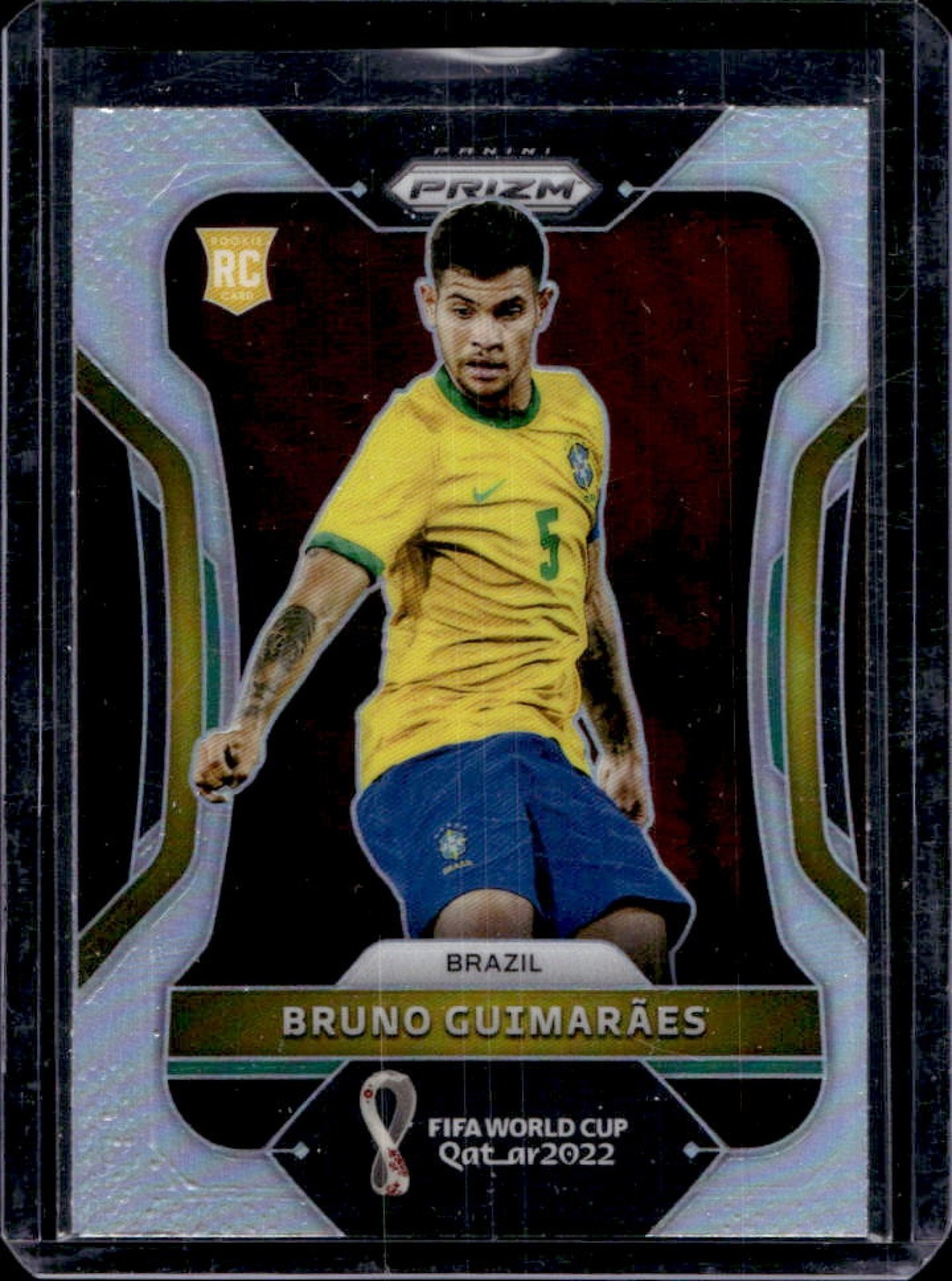 2022-23 Panini Prizm World Cup Bruno Guimaraes RC Silver Rookie #27 Brazil