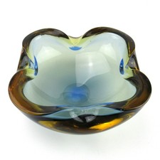 Murano Glas Aschenbecher Sommerso Vintage Design Mid-Century Modern Italy 34
