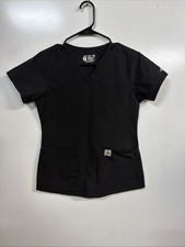 Carhartt Force Black Modern Fit V Neck Scrub Top Women's Xsmall EUC