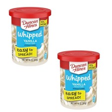 2 Pack Duncan Hines Frosting, Vanilla, Whipped 14 Oz