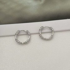 15mm Small Silver Hoop Earrings for Men Women Streetwear Hip Hop Punk Unisex