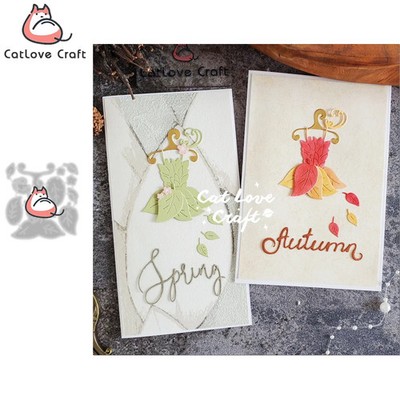 Autumn Leaf Skirt Dress Metal Cutting Dies Scrapbooking Card Making Craft