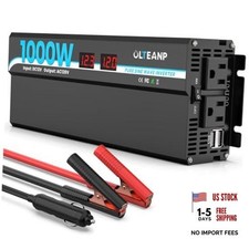 1000W Pure Sine Wave Inverter 12V DC to 120V AC Converter for RV, 12V-1000W