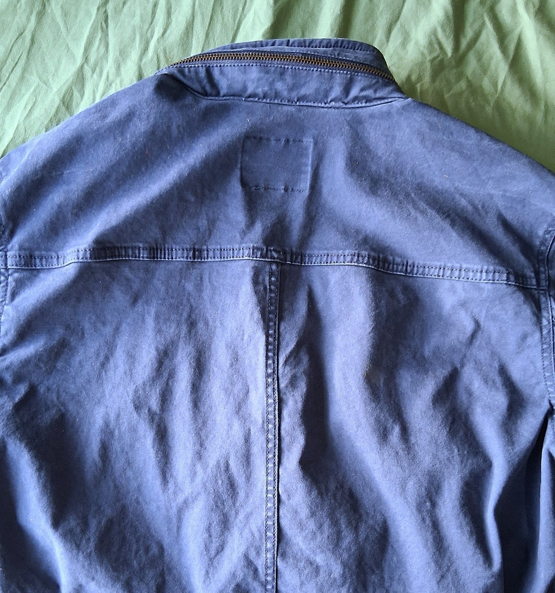 George Men's M-65 Military Field Jacket Blue Canvas Utility Coat w