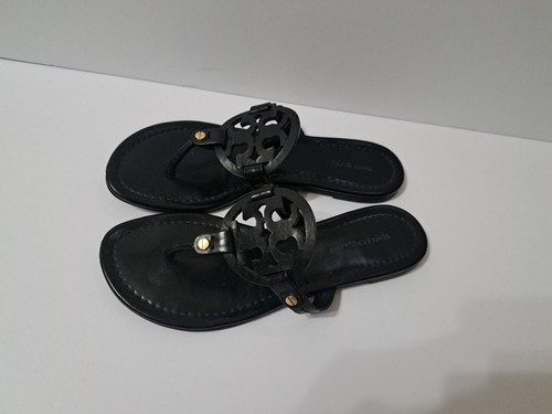 Tory Burch Miller Sandal Flip Flop Patent Leather, Black, Size 7.5M - Picture 3 of 5