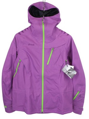 PYUA Fire 3L Jacket Women's SMALL Unlined Hooded Sympatex Taped Seams Zip Vents