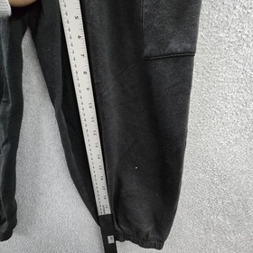 PINK Victoria's Secret Women Pants M Black Cargo Fleece Jogger Baggy