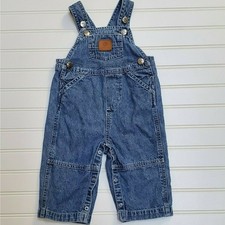 John Deere Denim Overalls Size 0/6 Months Blue